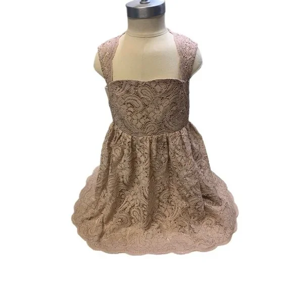 charlotte lace dress Charlotte Lace Sleeved Bodycon Midi Dress Orange main image 1